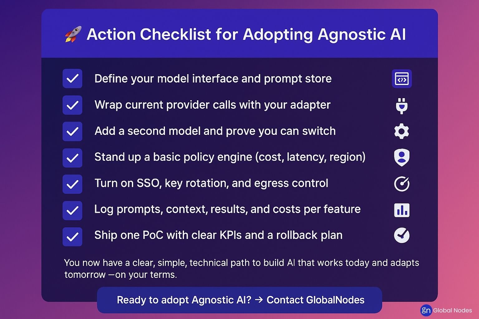 Action Checklist for Adopting Agnostics AI